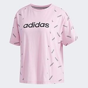 Y2K Pink Adidas All Over Short Sleeves T-shirt